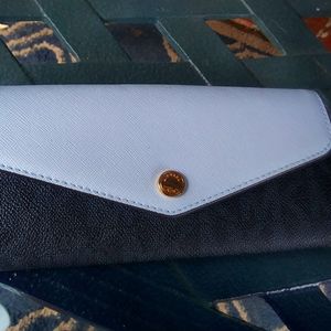 Michael Kors Navy leather Continental wallet